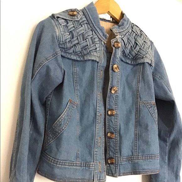 Mike & Chris light wash denim jean jacket size xs fits like a S - Picture 5 of 9